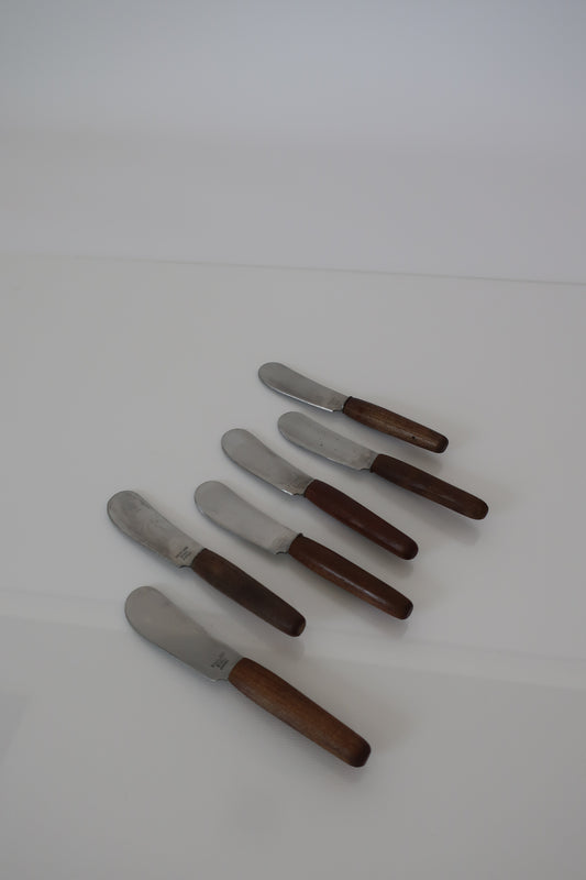 Stainless Steel & Teak Cheese Knives