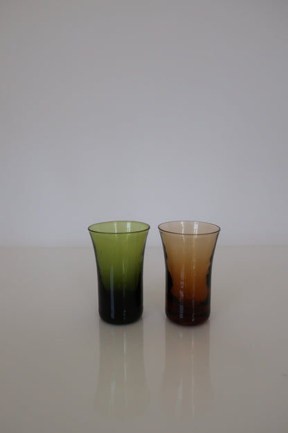 Amber & Green Shotglasses