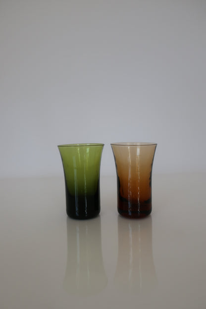 Amber & Green Shotglasses