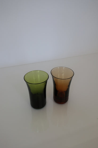 Amber & Green Shotglasses