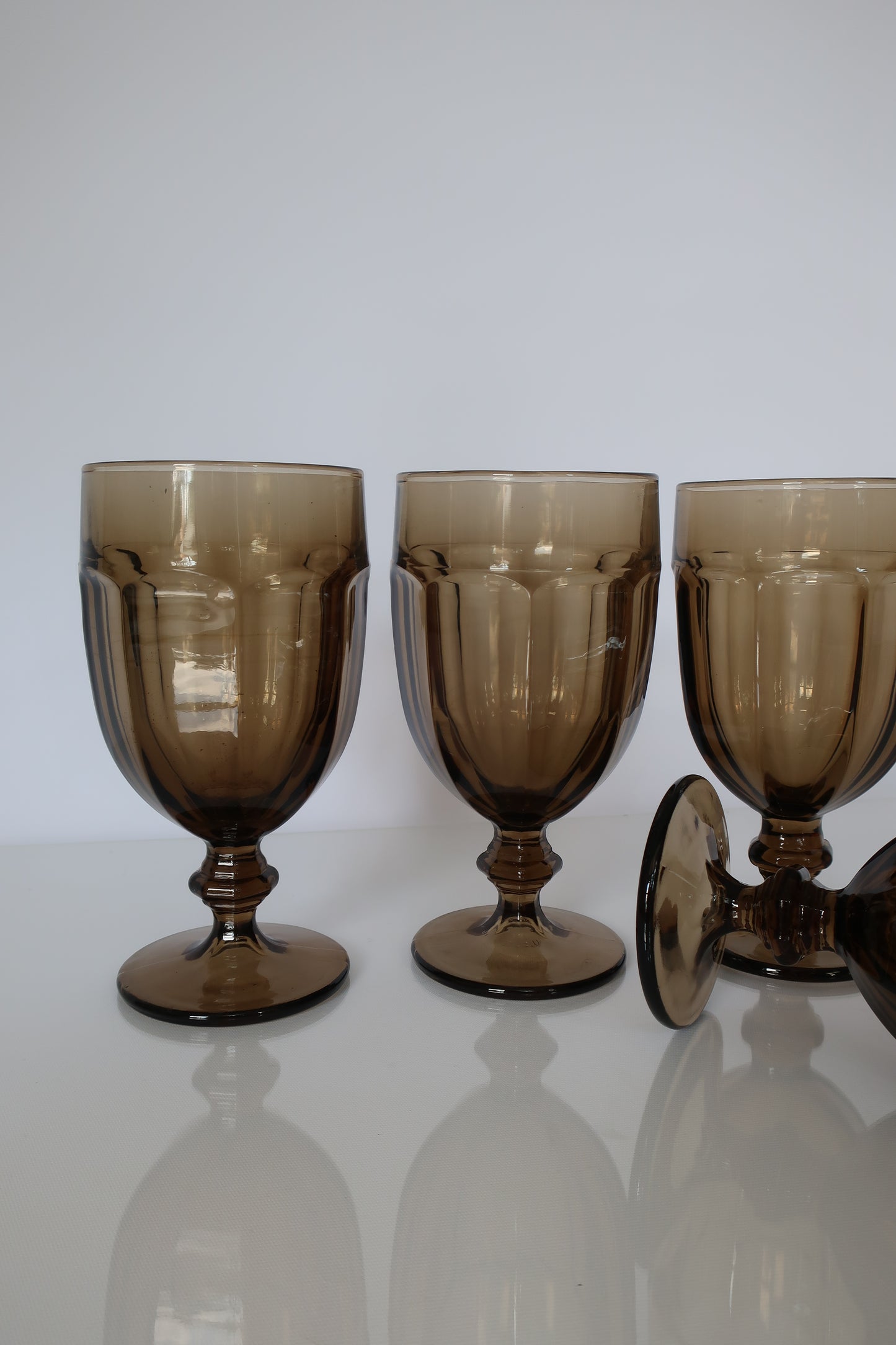 Libbey Brown Duratuff Goblets