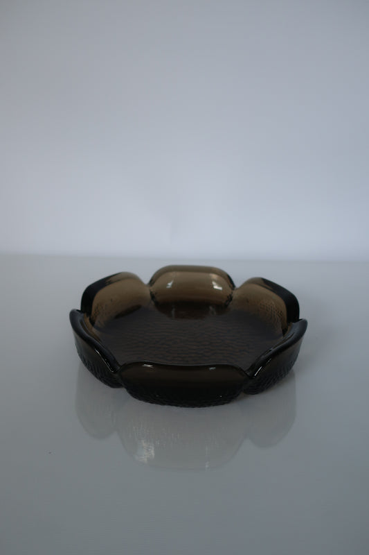 Anchor Hocking Brown Lotus Ashtray