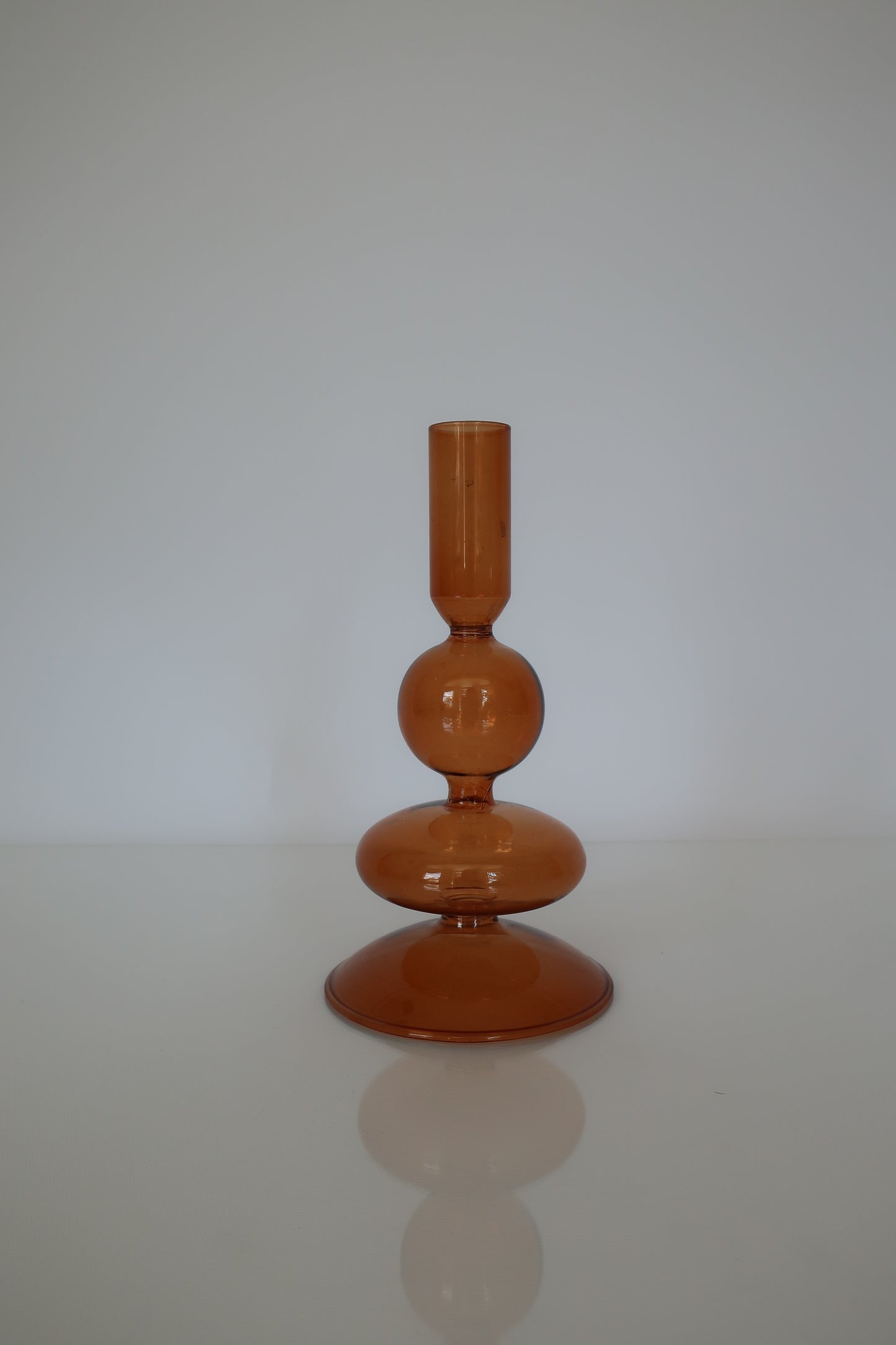 Amber Bubble Candle Holder