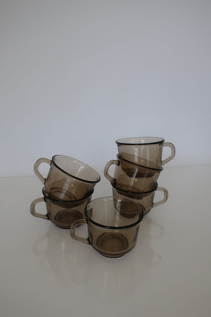 Arcoroc Brown Tea Cups