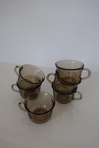 Arcoroc Brown Tea Cups