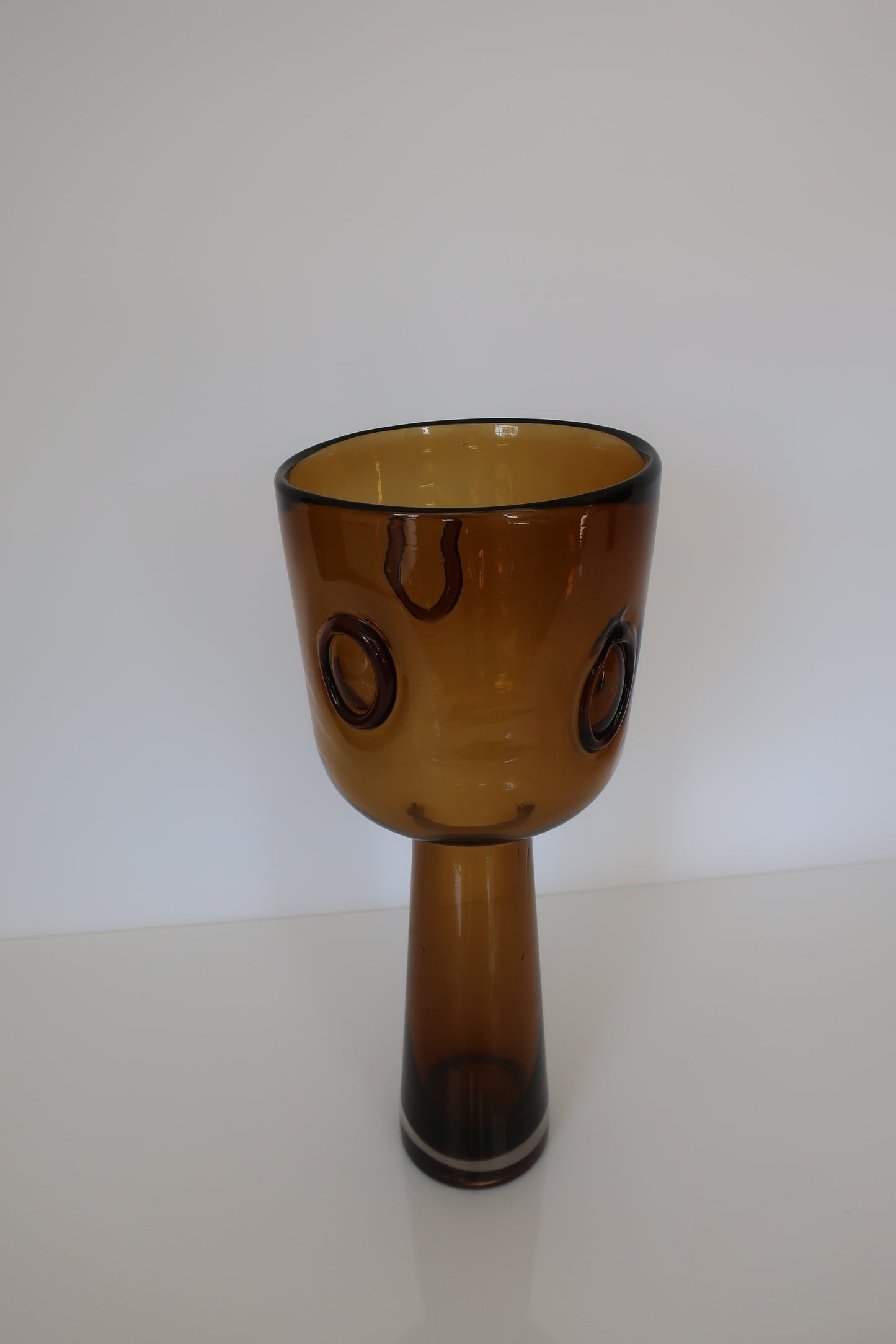 Handblown Brown Tall Vase