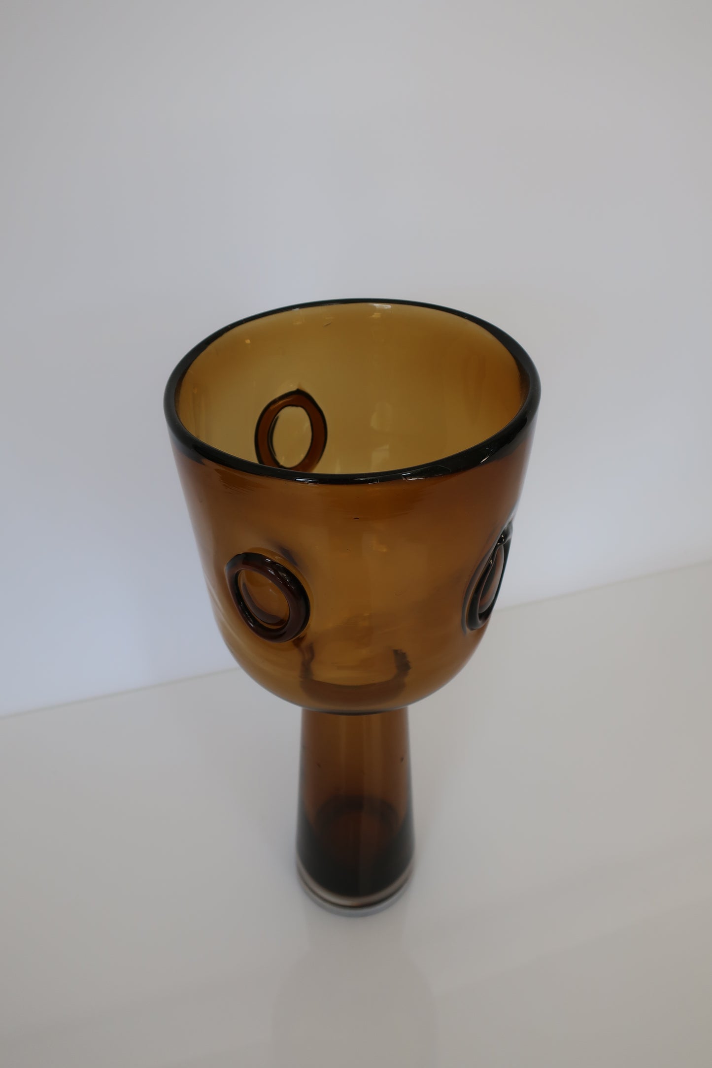 Handblown Brown Tall Vase