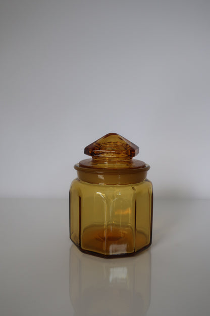 LE Smith Amber Lidded Canister