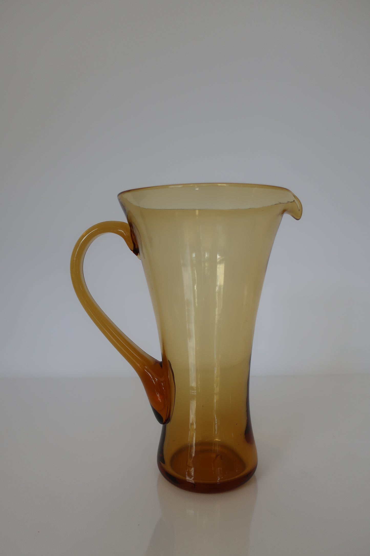 Handblown Amber Pitcher