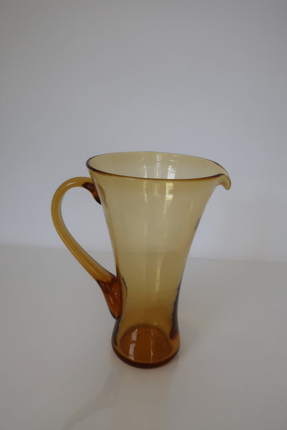 Handblown Amber Pitcher