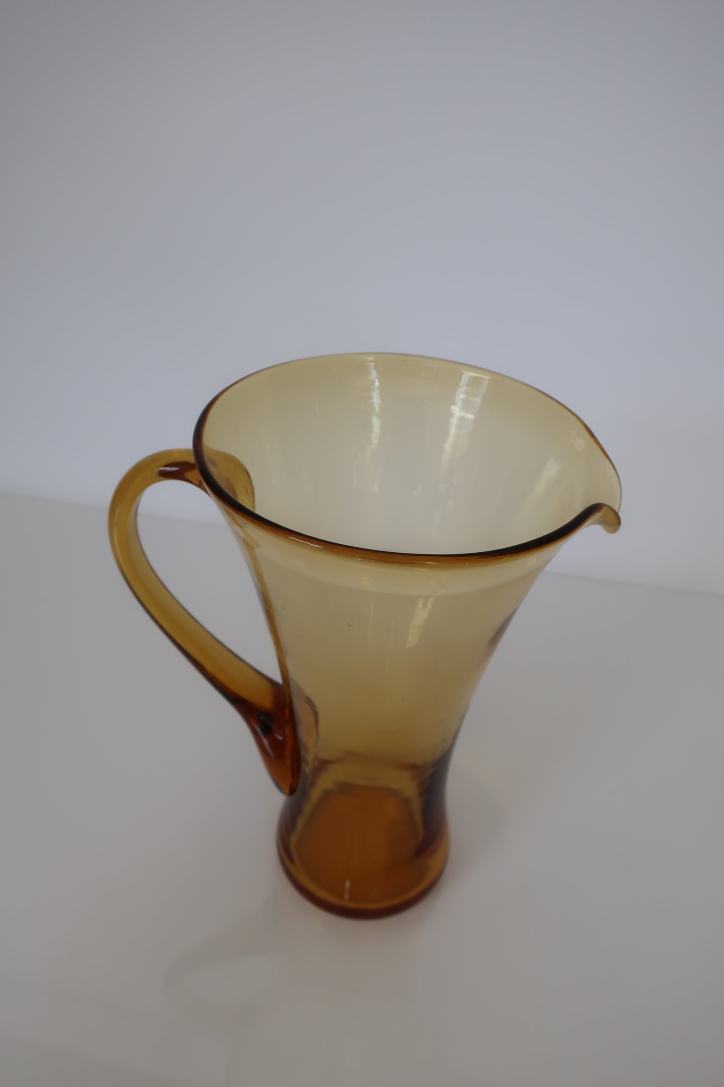 Handblown Amber Pitcher