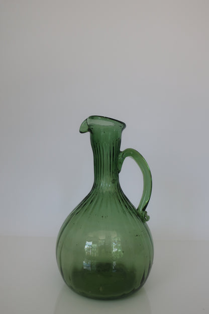 Handblown Green Pitcher