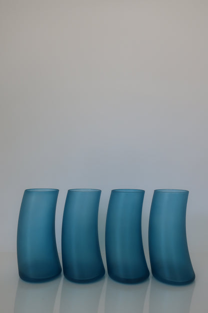 Libbey Swerve Satin Blue Tumblers