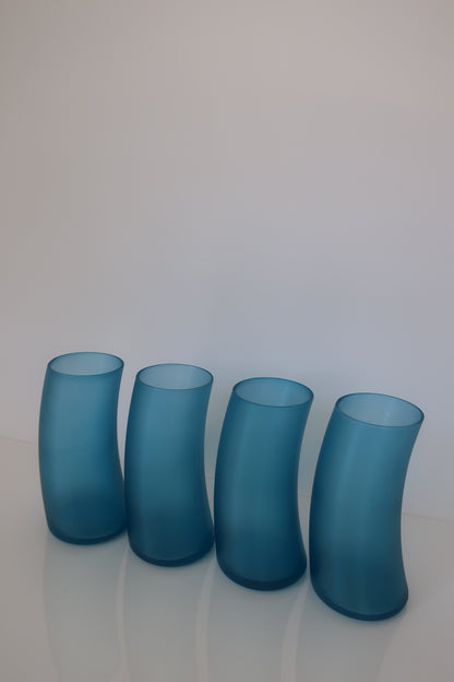 Libbey Swerve Satin Blue Tumblers