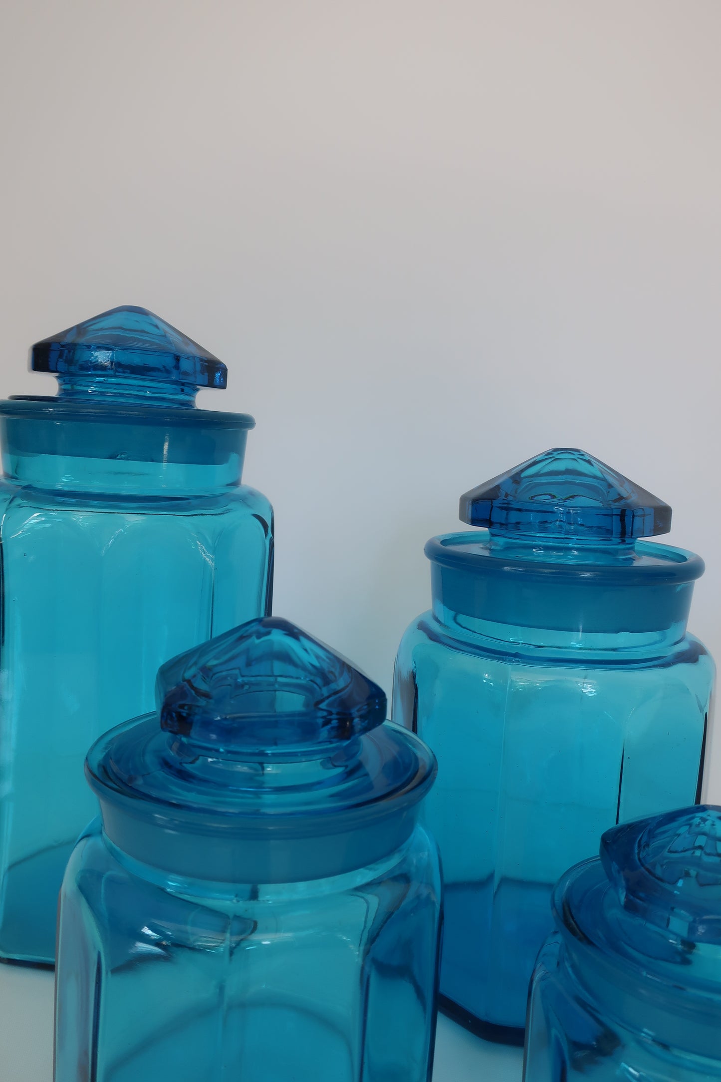 LE Smith Blue Lidded Canister Set