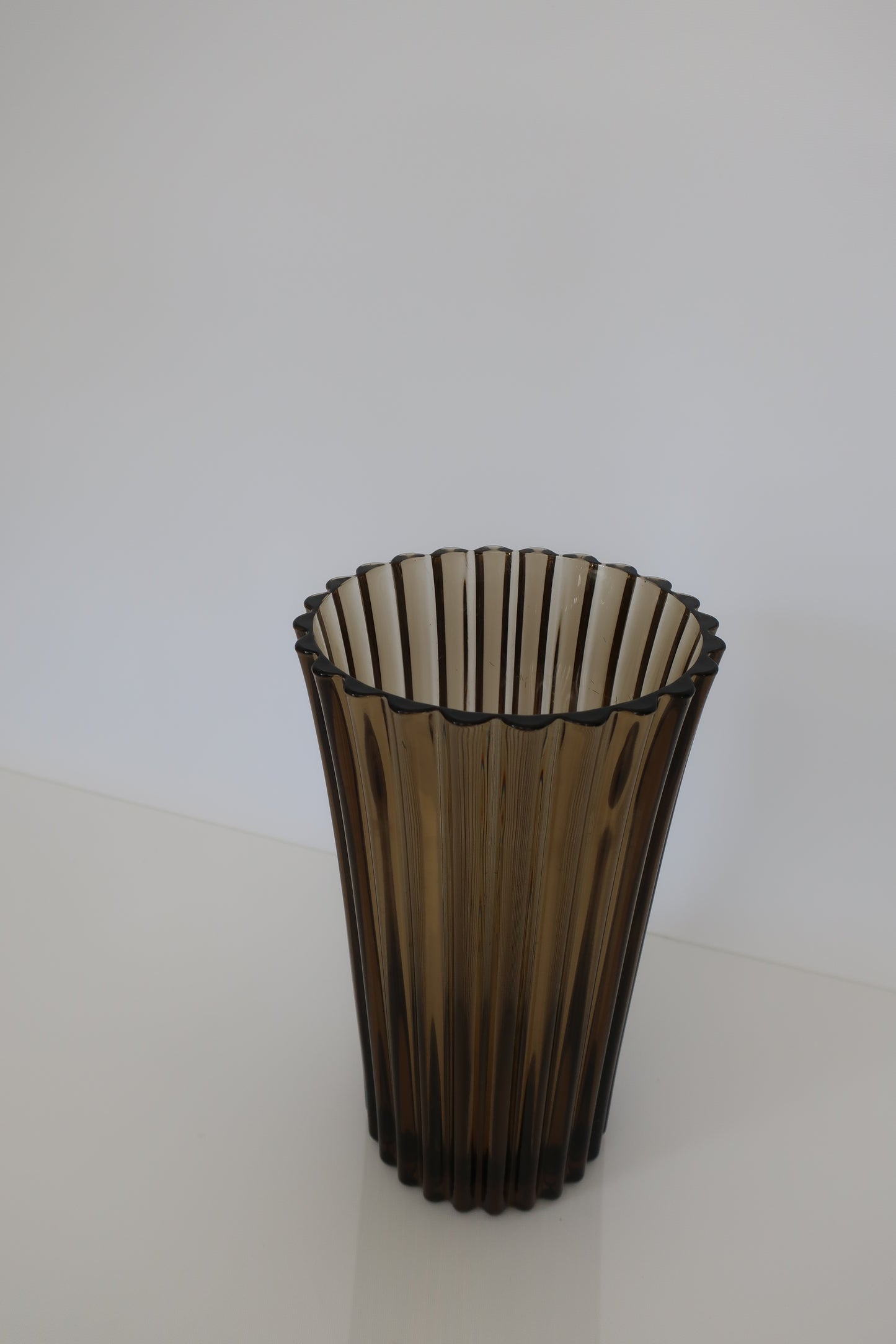 Luminarc Brown Ribbed Vase