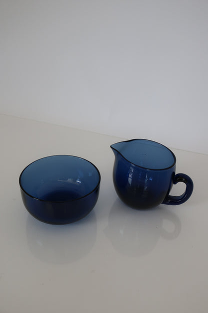 Littala Tapio Wirkkala Blue Sugar / Creamer Set