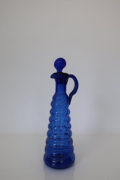 Cobalt Blue Lidded Decanter