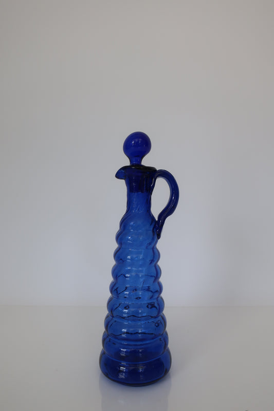 Cobalt Blue Lidded Decanter