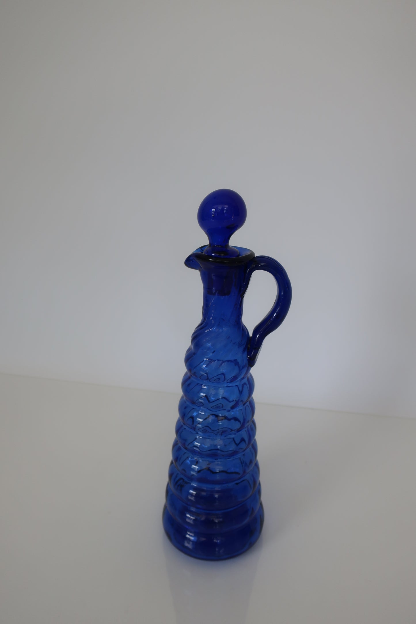 Cobalt Blue Lidded Decanter