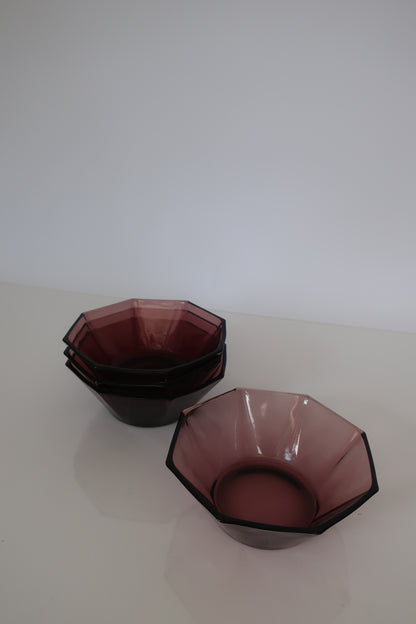 Amethyst Paneled Bowls