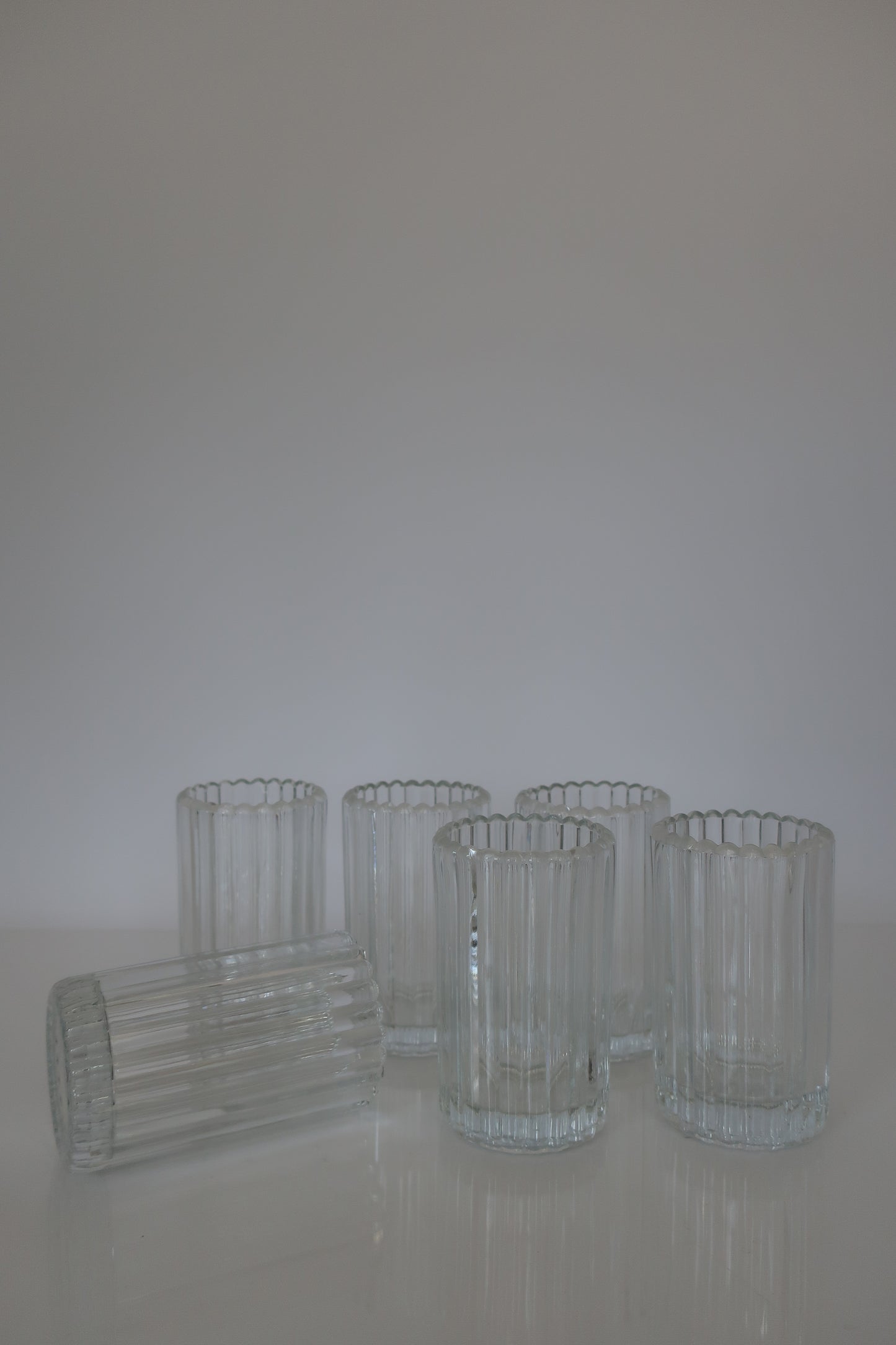 Clear Ribbed Tumblers