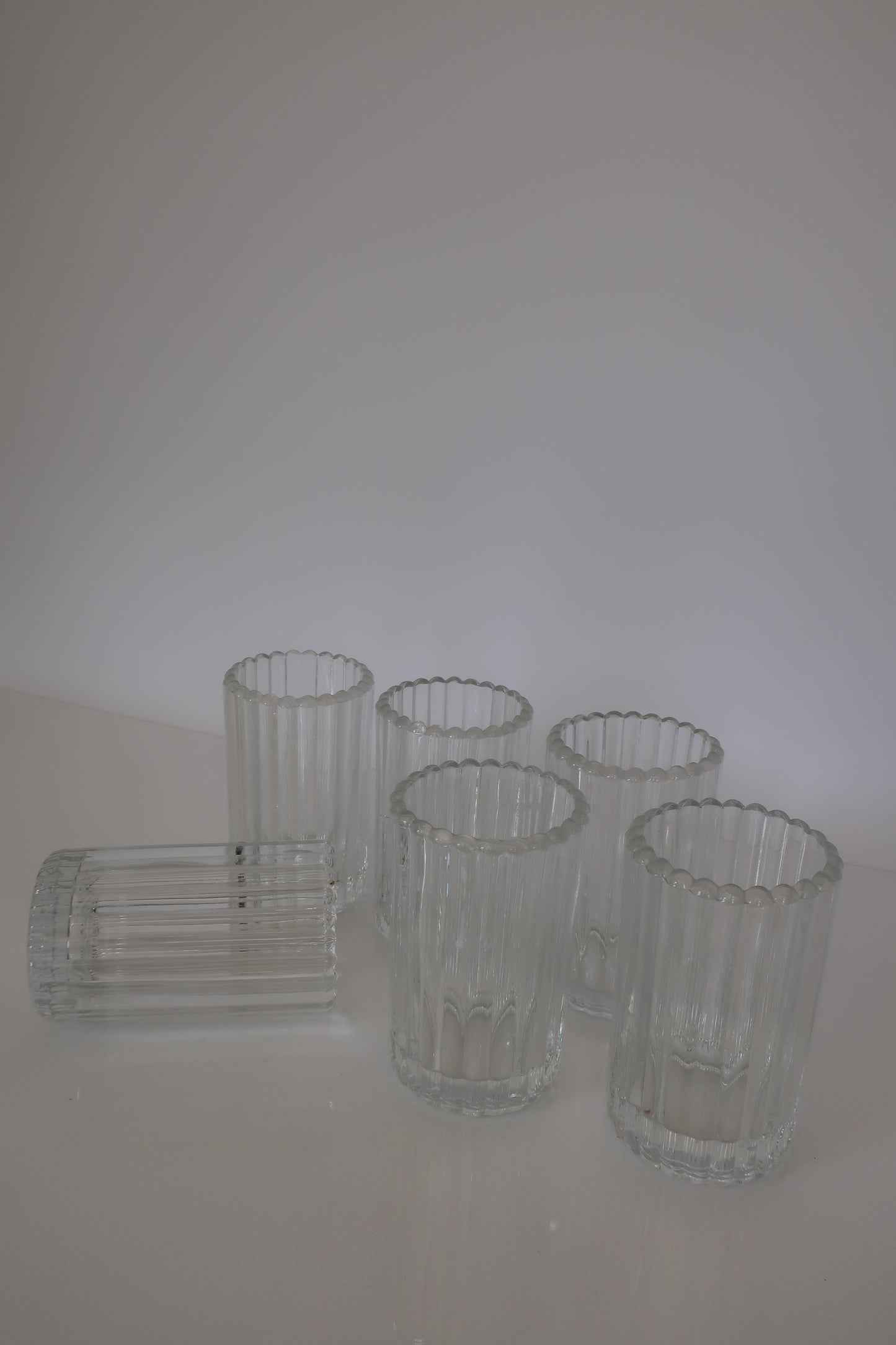 Clear Ribbed Tumblers