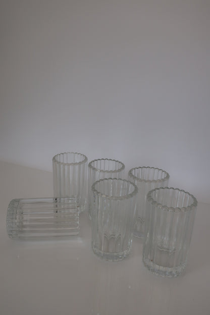 Clear Ribbed Tumblers