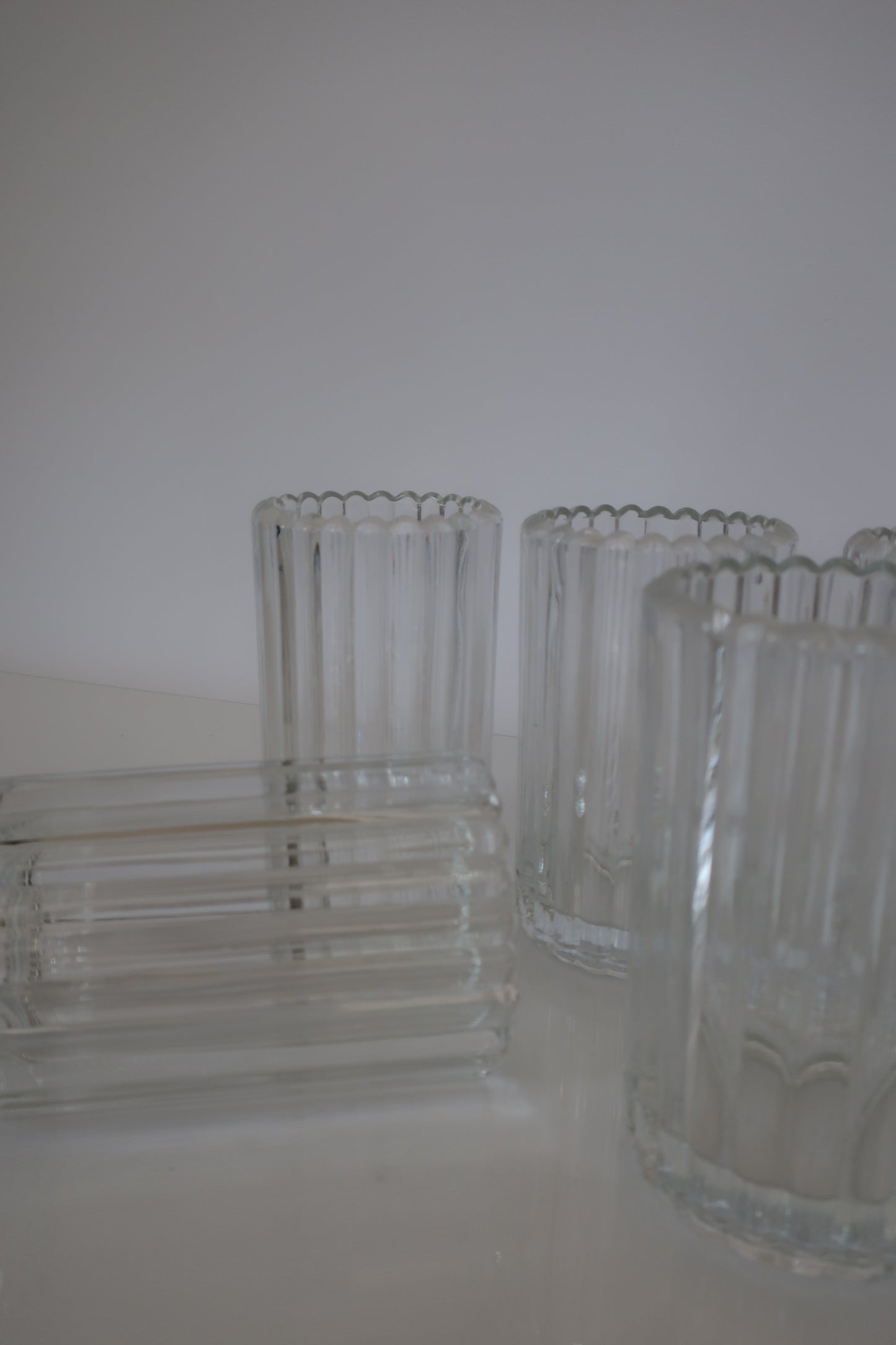 Clear Ribbed Tumblers