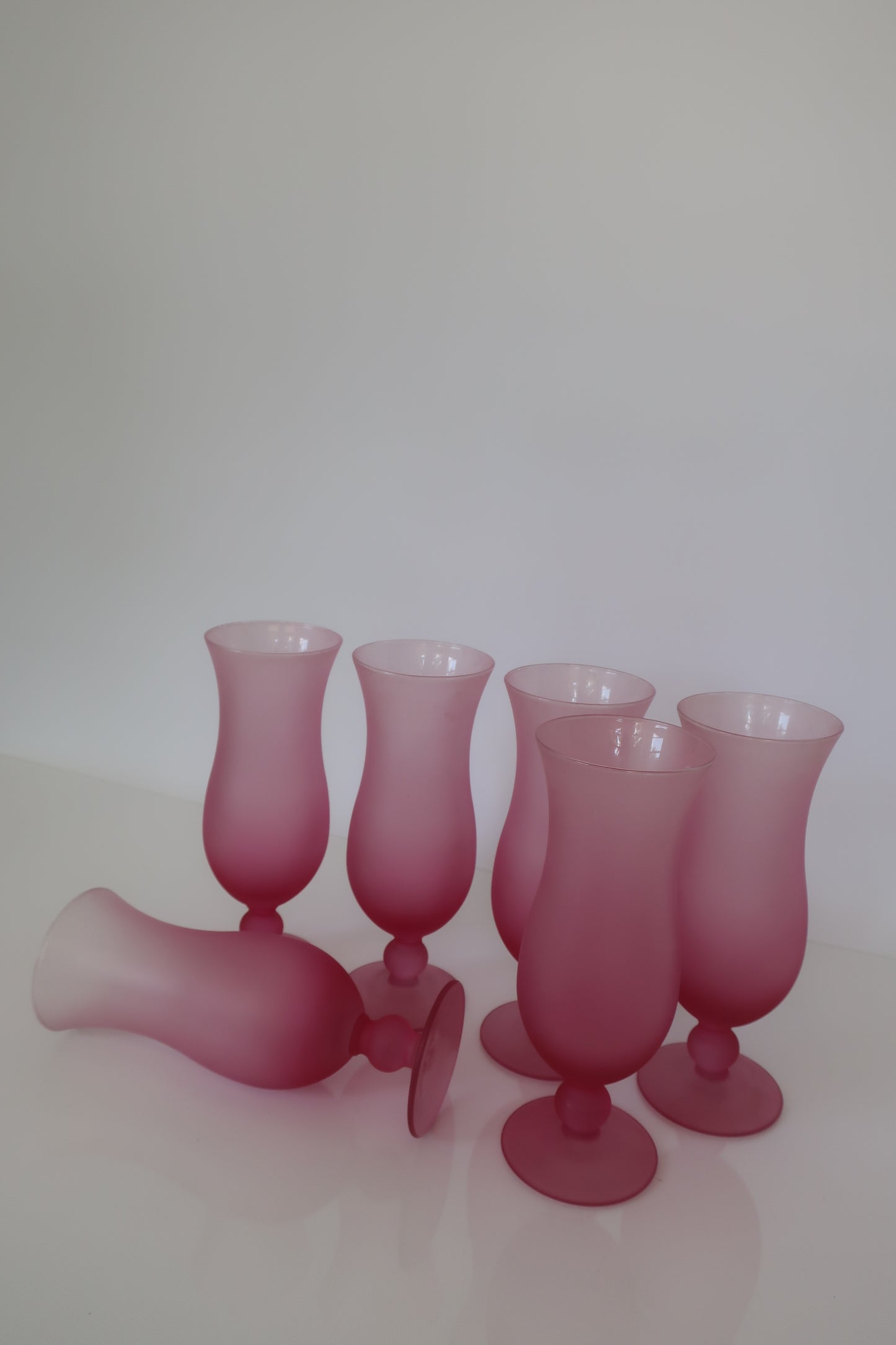 Libbey Satin Pink Sundae Glasses