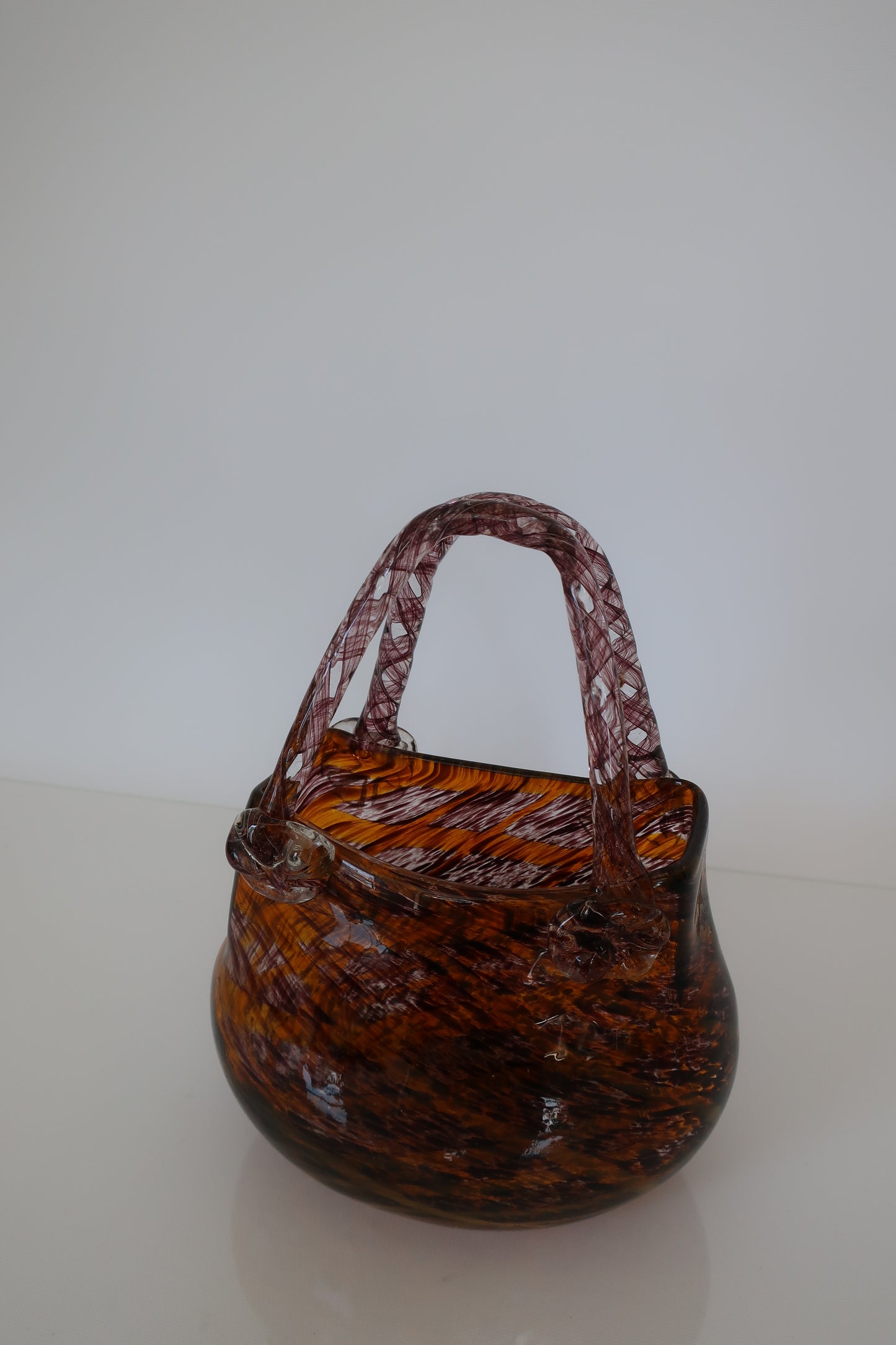 Amber & Amethyst Bag Vase