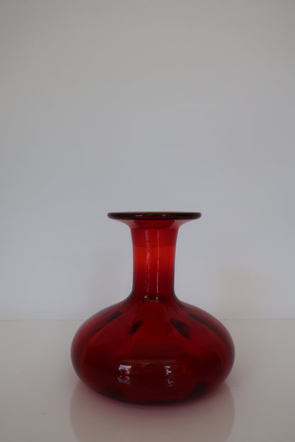 Red Flared Vase