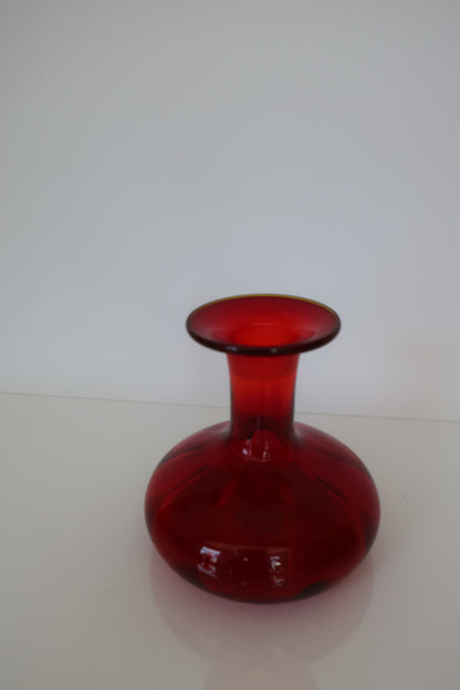 Red Flared Vase