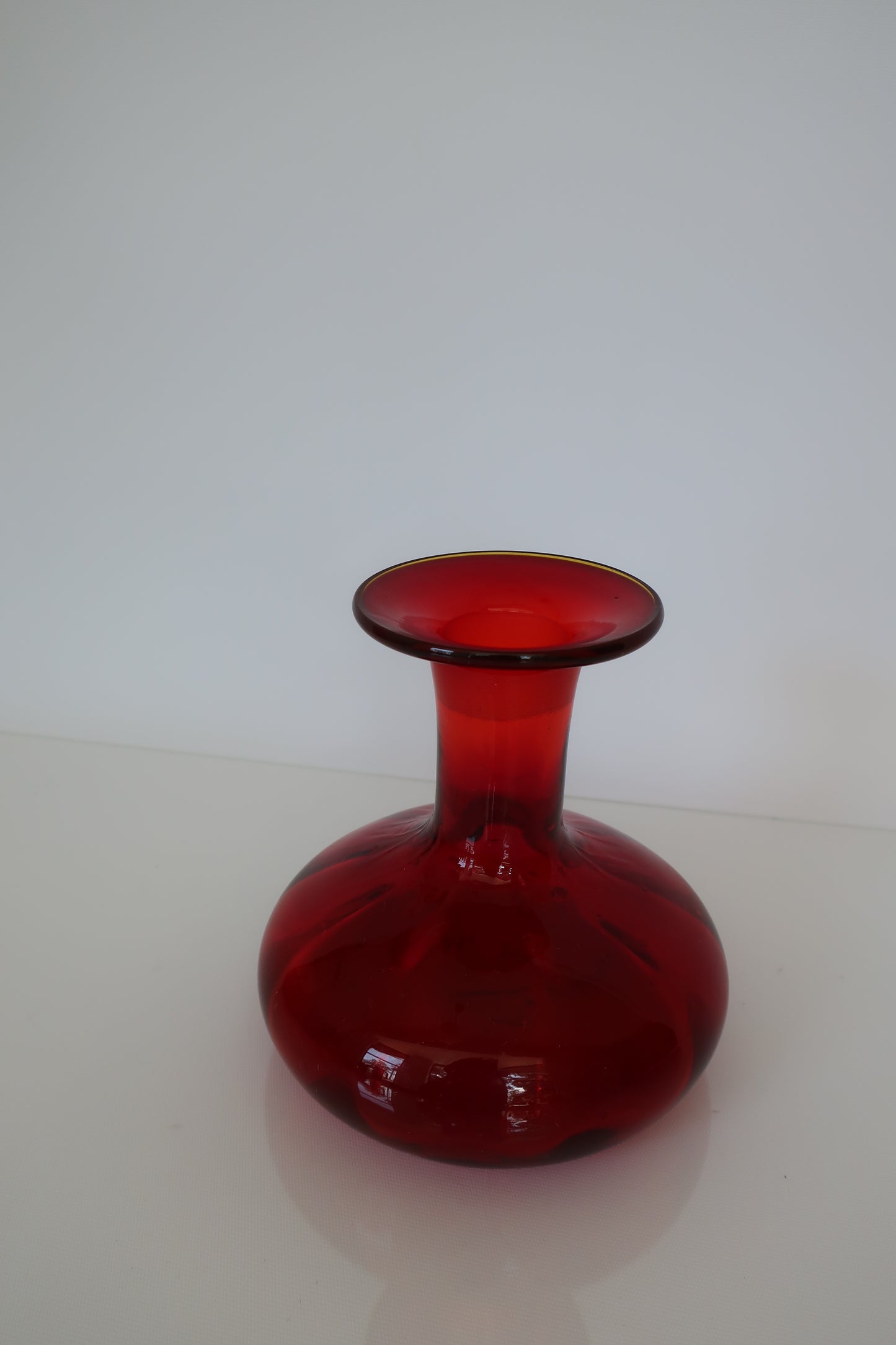 Red Flared Vase