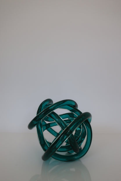 Teal Knot Sculpture