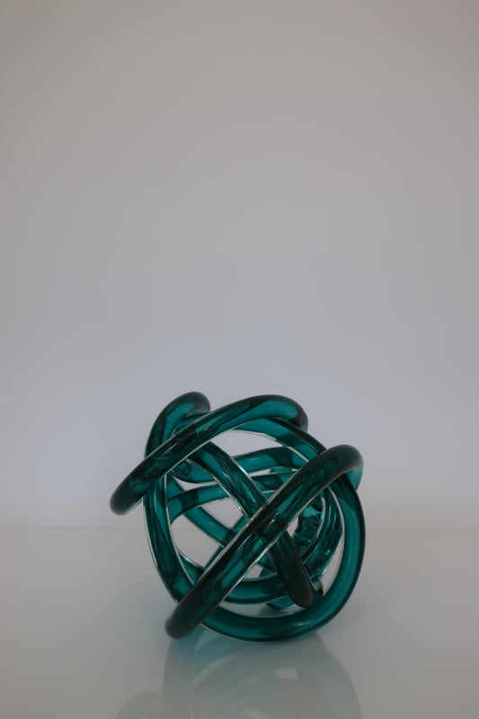 Teal Knot Sculpture