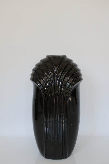 Art Deco Black Ceramic Vase