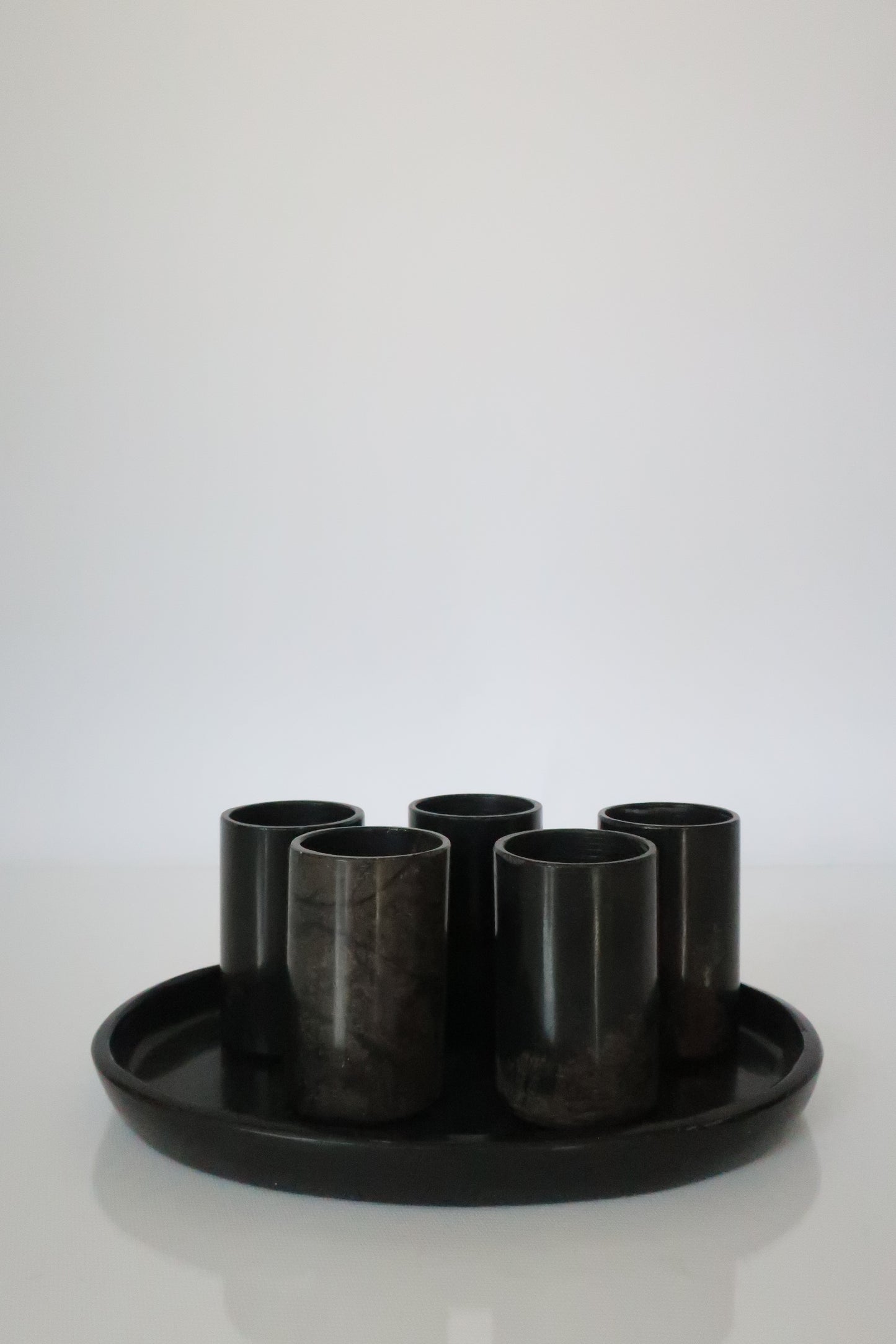 Black Marble Shotglass Set