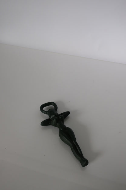 Cast Iron Green Nude Bottle Opener