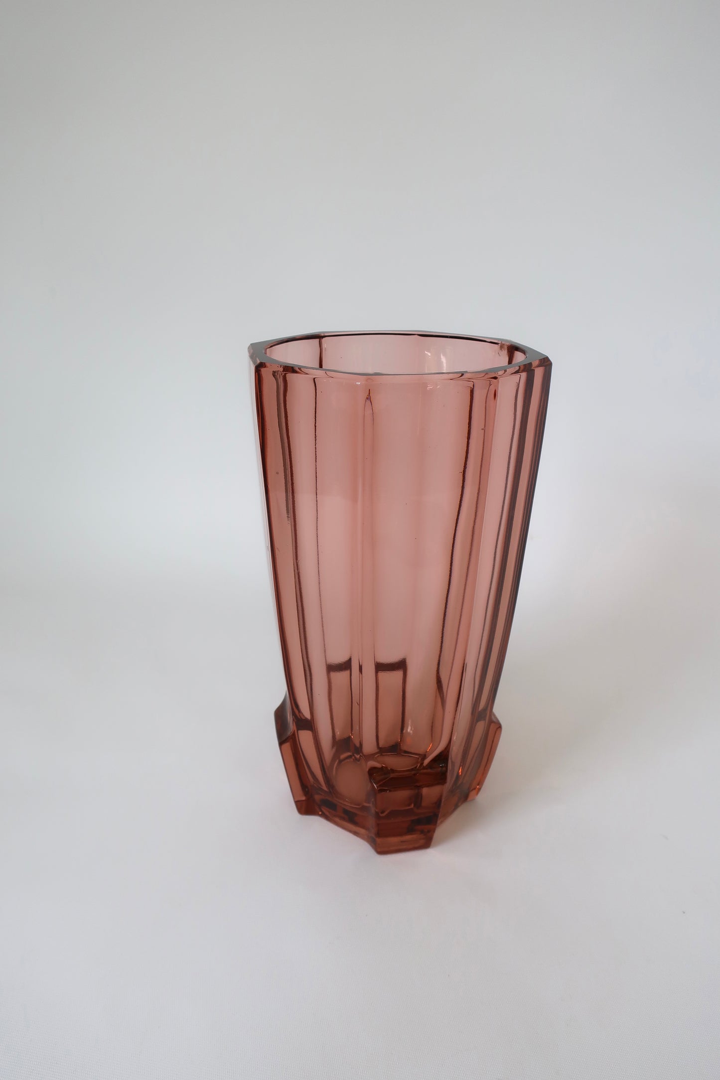 Val Saint Lambert Art Deco Pink Vase