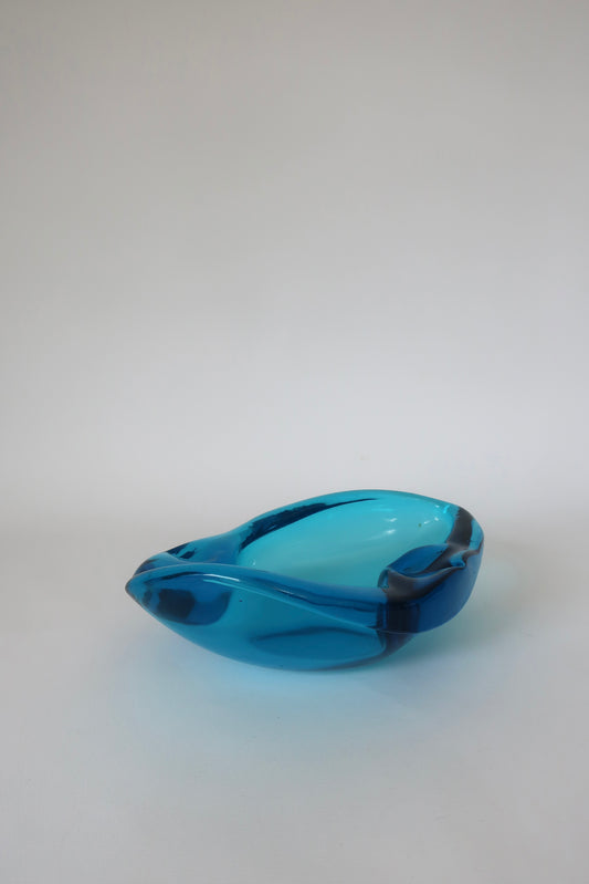 LE Smith Blue Ashtray